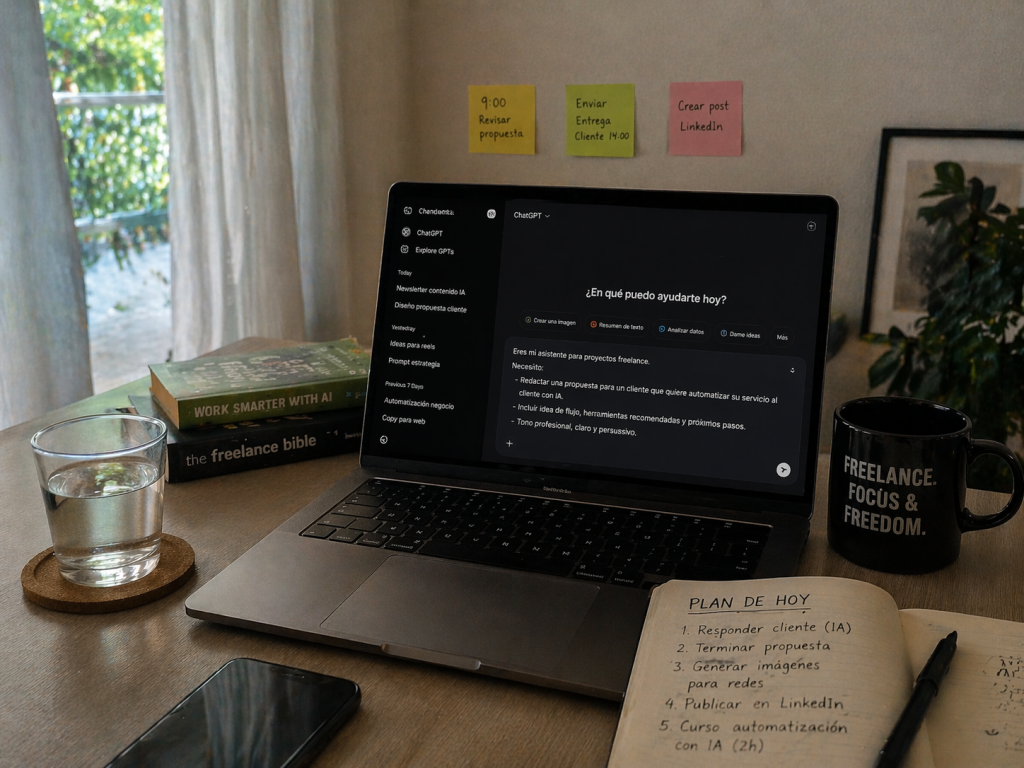 Ganar dinero online con IA como freelancer

